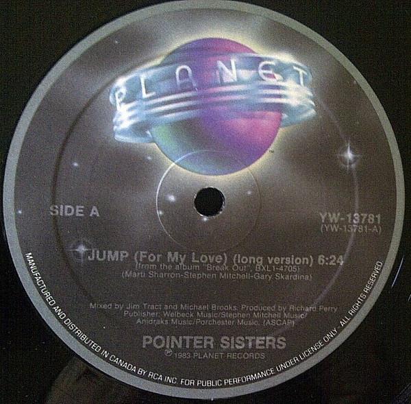 12inch Record POINTER SISTERS - Jump (For My Love) YW13781 Planet 1983 Canada Soul/Funk Used
12inch Record POINTER SISTERS - Jump (For My Love) YW13781 Planet 1983 Canada Soul/Funk Used