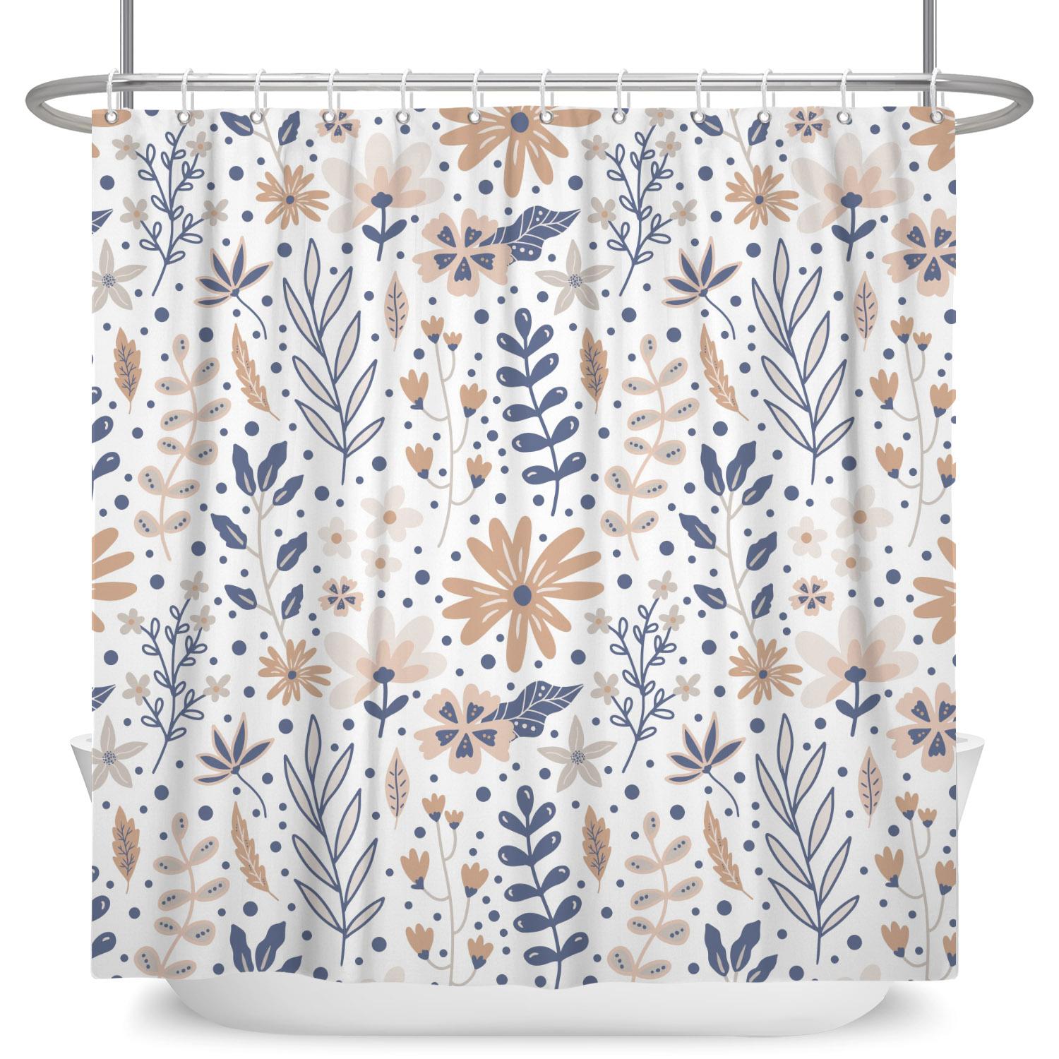 Minimalist Botanical Shower Curtain Pastel Leaf Floral Pattern Waterproof Bath Curtain For Bathroom Decor Polyester With Hooks W60H190(CM)-1 Pcs
Minimalist Botanical Shower Curtain Pastel Leaf Floral Pattern Waterproof Bath Curtain For Bathroom Decor Polyester With Hooks W60H190(CM)-1 Pcs