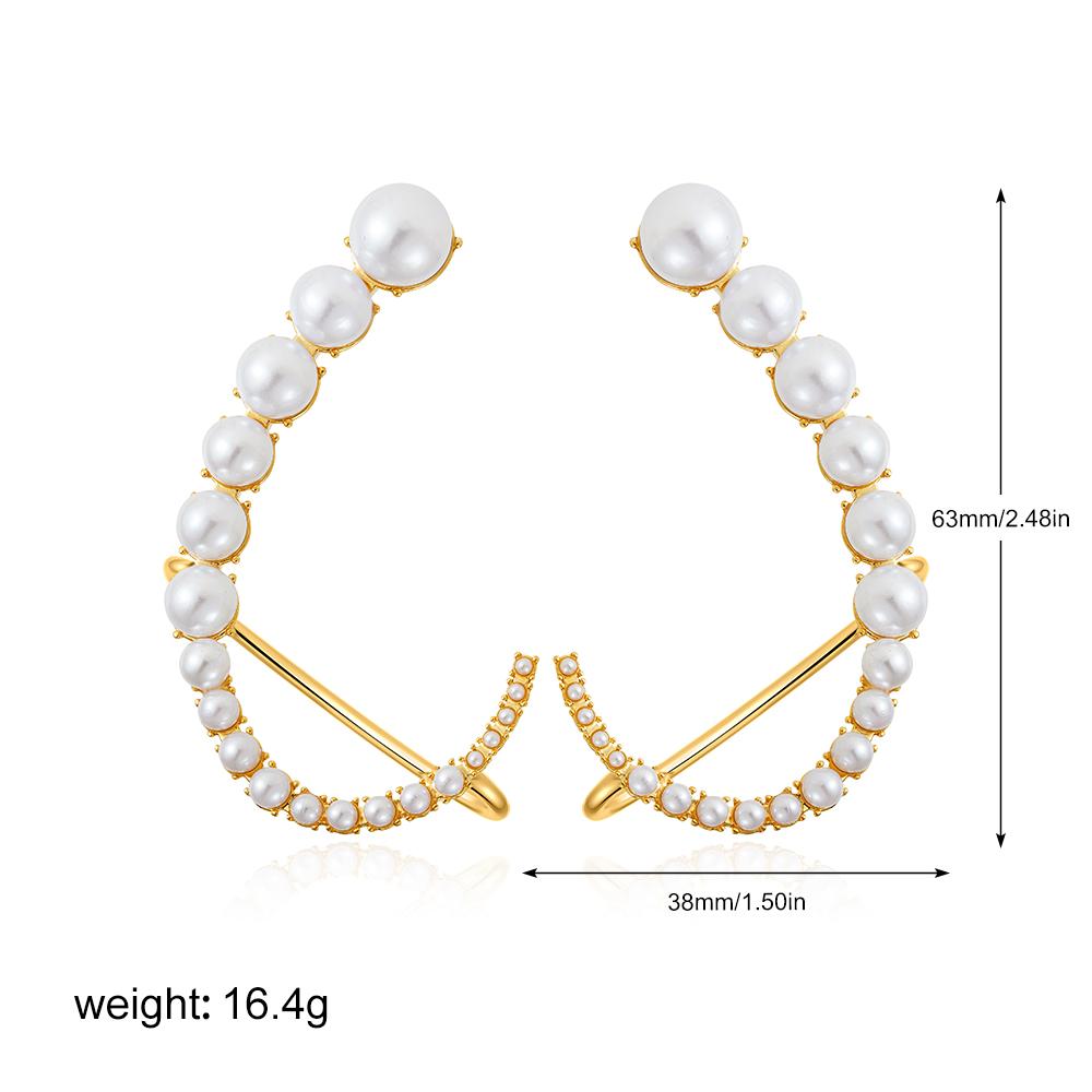 Pearl Clips Earrings Without Piercing for Women Stainless Steel Anti Allergic Metal Climbing Earring Gold Color Ear Loop Zircon
Pearl Clips Earrings Without Piercing for Women Stainless Steel Anti Allergic Metal Climbing Earring Gold Color Ear Loop Zircon