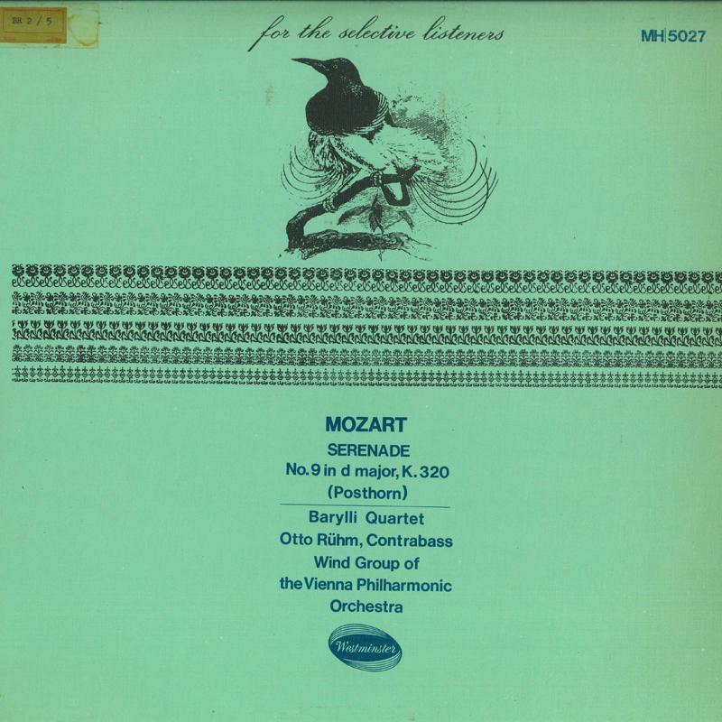 LP Record - Mozart: Serenade No. 9 Posthorn MH5027 WESTMINSTER 1963 Japan Classical Used
LP Record - Mozart: Serenade No. 9 Posthorn MH5027 WESTMINSTER 1963 Japan Classical Used