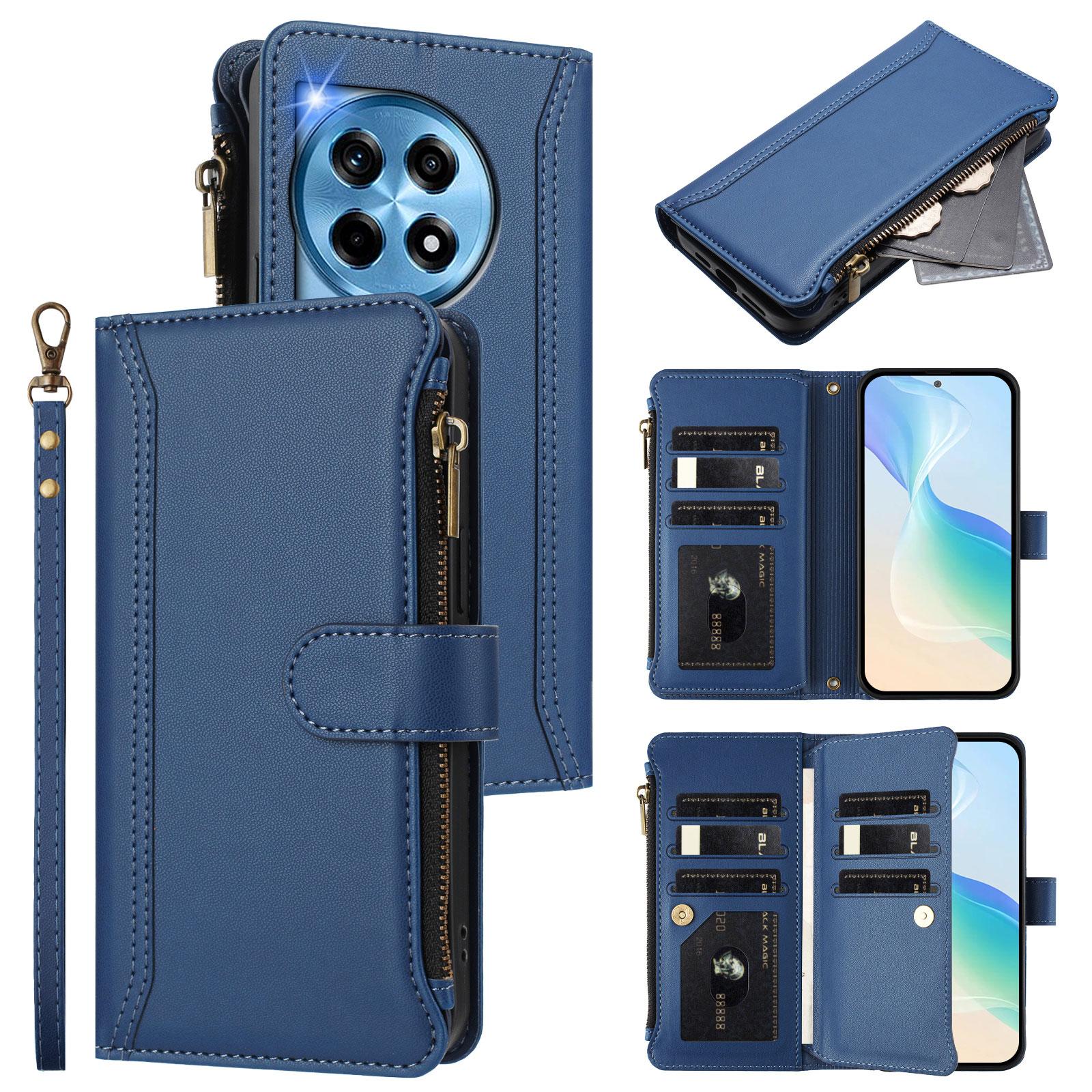 For OnePlus Ace 3 5G/OnePlus 12R 5G Leather Case 9 Card Slots Zipper Wallet Stand Phone Cover with Wrist Strap Lake Blue
For OnePlus Ace 3 5G/OnePlus 12R 5G Leather Case 9 Card Slots Zipper Wallet Stand Phone Cover with Wrist Strap Lake Blue