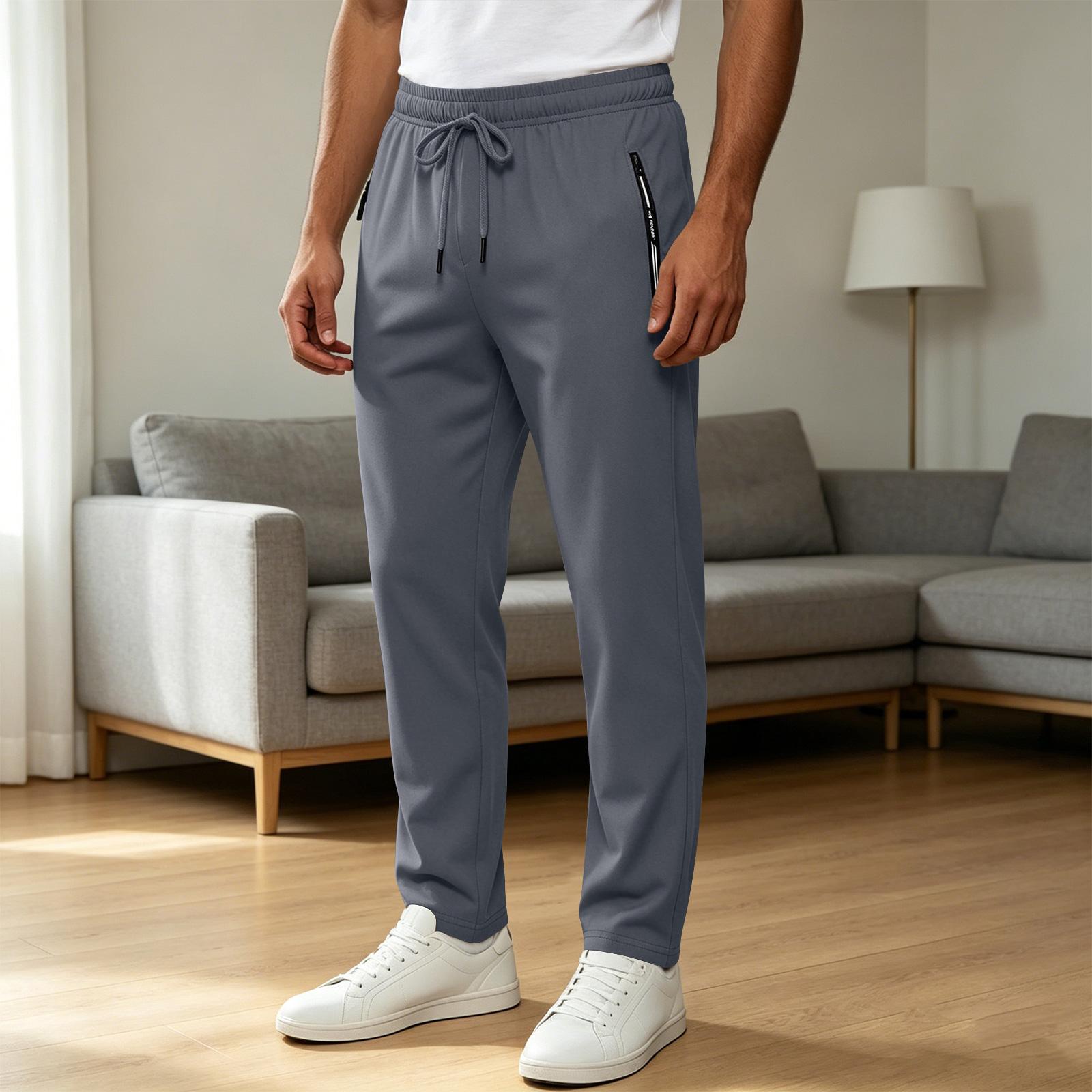 Men Casual Ultra Lightweight Stretch Ice Silk Long Pants Drawstring Waist Zipper Pockets Breathable Relaxed Fit Trousers for Daily Wear M
Men Casual Ultra Lightweight Stretch Ice Silk Long Pants Drawstring Waist Zipper Pockets Breathable Relaxed Fit Trousers for Daily Wear M