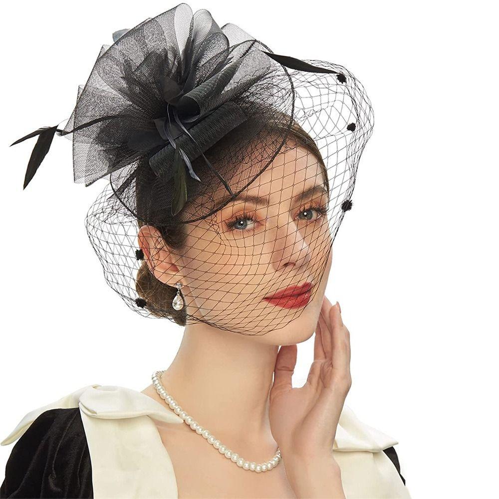 Floral Flower Feather Hairpins Corsage Black Veil Headwear Photography Headdress Яскраво-рожевий
Floral Flower Feather Hairpins Corsage Black Veil Headwear Photography Headdress Яскраво-рожевий