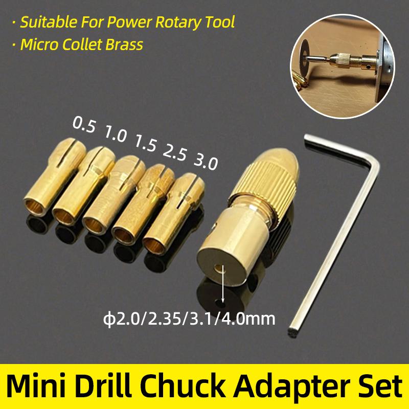 7Pc Set Mini Micro Drill Chuck Adapter 0.5-3mm Brass Collet 2.0/2.35/3.17/4.0mm Chuck Electric Motor Shaft Clamping Rotary Tools
7Pc Set Mini Micro Drill Chuck Adapter 0.5-3mm Brass Collet 2.0/2.35/3.17/4.0mm Chuck Electric Motor Shaft Clamping Rotary Tools