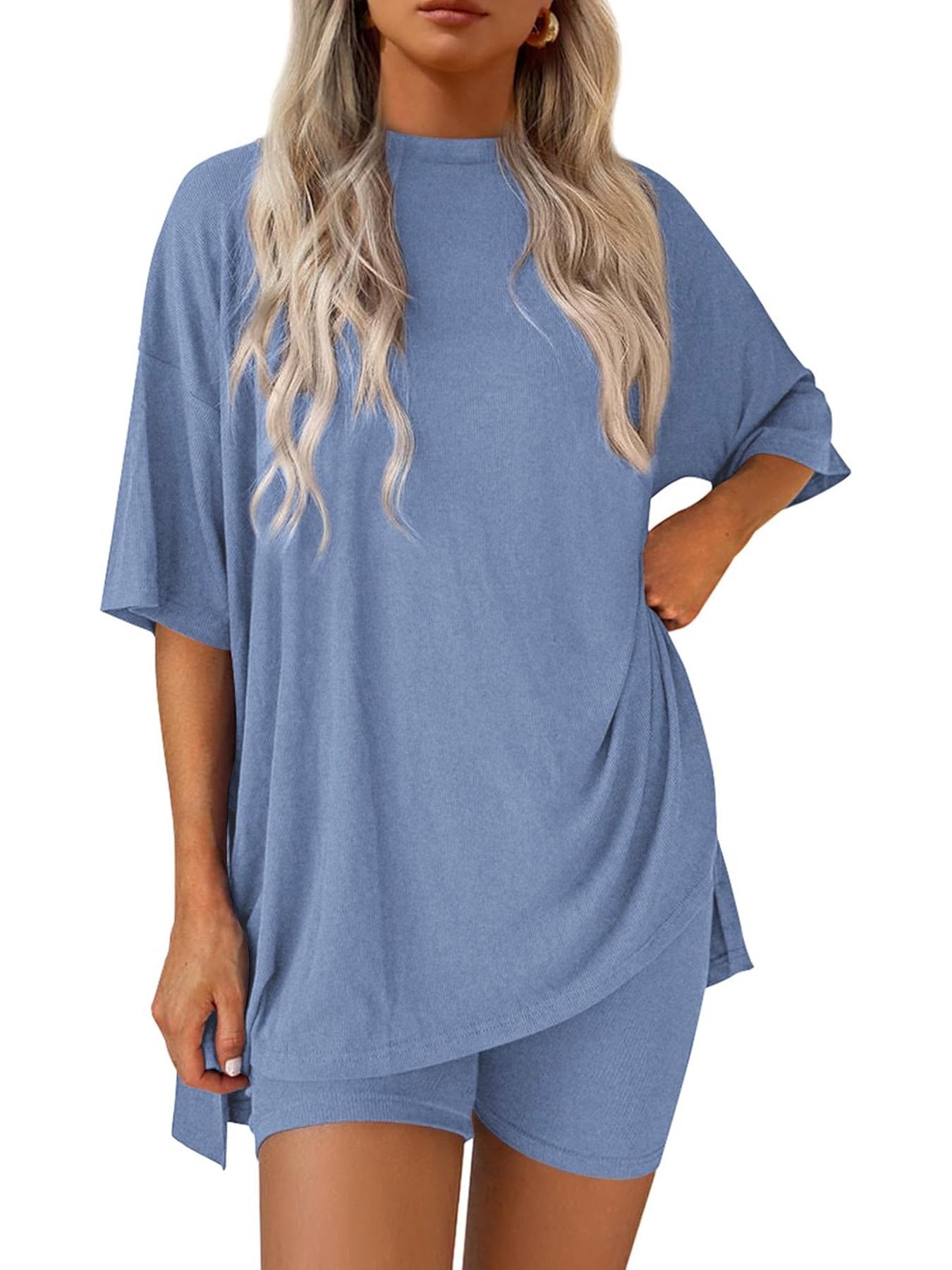 2026 Euro-American Casual Solid Color Loose-Fit Short-Sleeved Top & Shorts Two-Piece Sports Set S
2026 Euro-American Casual Solid Color Loose-Fit Short-Sleeved Top & Shorts Two-Piece Sports Set S