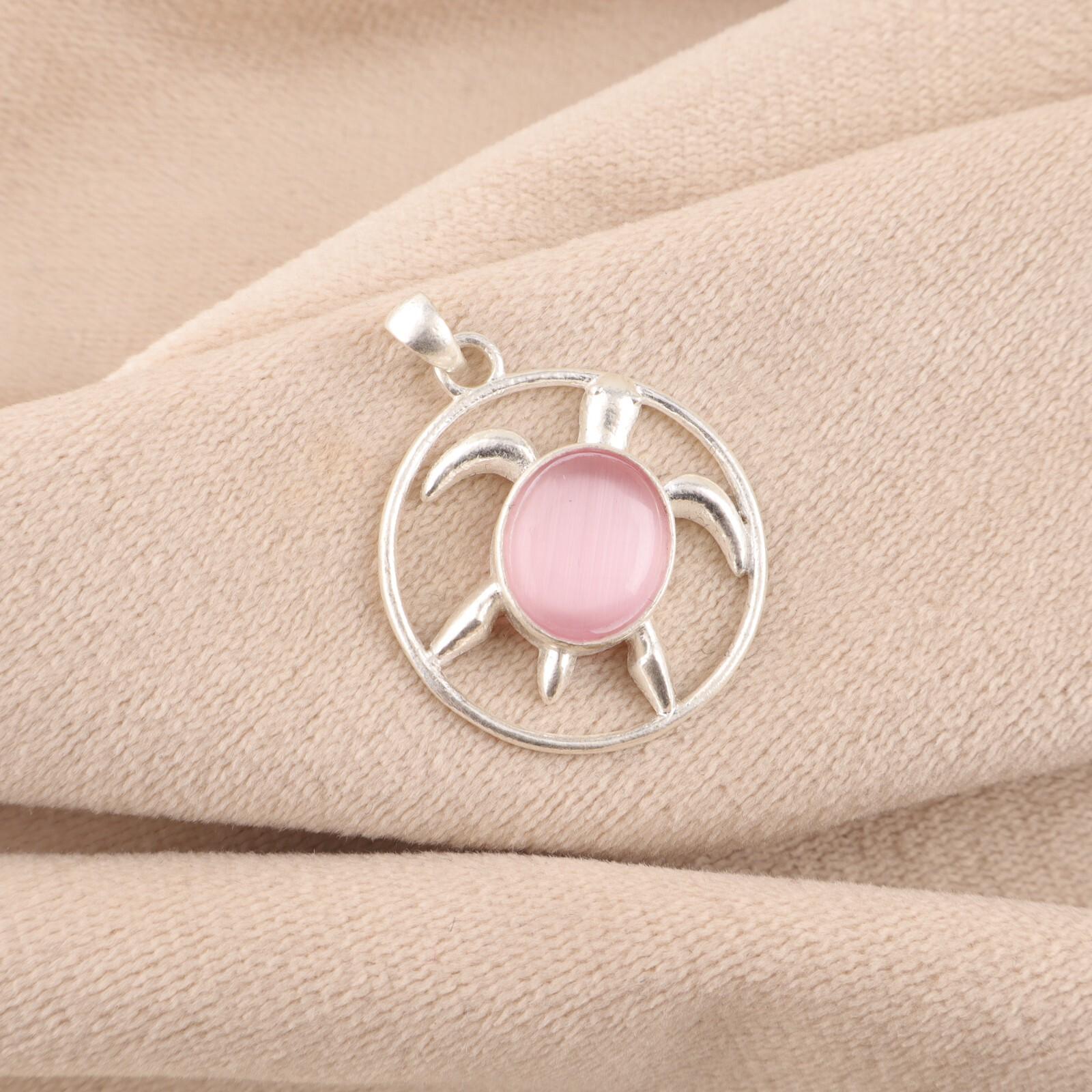 Pink Cat s Eye Gemstone 925 Stamped Silver Jewelry Handmade Pendant Gift For Her CP-2-43
Pink Cat s Eye Gemstone 925 Stamped Silver Jewelry Handmade Pendant Gift For Her CP-2-43