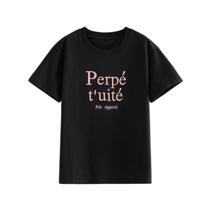 FSLE Simple Style Loose Short-sleeved T-shirt for Women Summer Round Neck Cool Letter Embroidered All-match Top Female XXXL чорний
FSLE Simple Style Loose Short-sleeved T-shirt for Women Summer Round Neck Cool Letter Embroidered All-match Top Female XXXL чорний