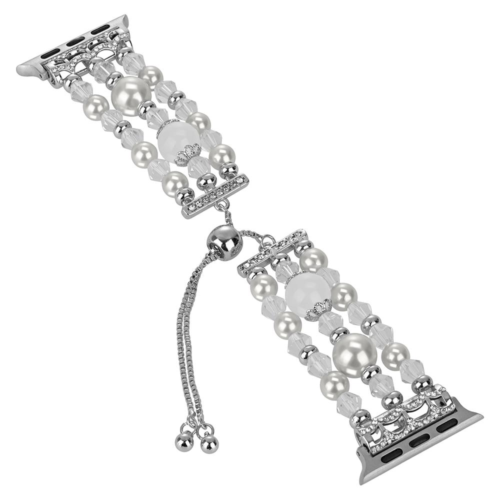 Watch Strap for Apple Watch Series 10 42mm/9 8 7 41mm/SE (2023) SE (2022) SE 6 5 4 40mm/3 2 1 38mm Watch Strap Adjustable Beads Wristband White
Watch Strap for Apple Watch Series 10 42mm/9 8 7 41mm/SE (2023) SE (2022) SE 6 5 4 40mm/3 2 1 38mm Watch Strap Adjustable Beads Wristband White