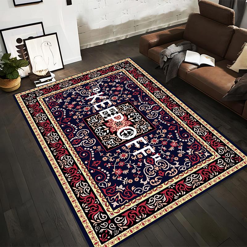 Large Navy Blue Carpet with Floral Pattern and KEEP OFF Text Suitable for use as an anti-slip for living room bedroom sofas 40x60cm( 15x23in )
Large Navy Blue Carpet with Floral Pattern and KEEP OFF Text Suitable for use as an anti-slip for living room bedroom sofas 40x60cm( 15x23in )