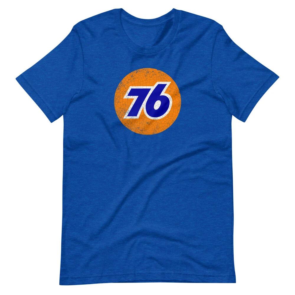 76 Oil Vintage Style Gas Graphic Tee Royal Heather Short-Sleeve Unisex T-Shirt 4XL
76 Oil Vintage Style Gas Graphic Tee Royal Heather Short-Sleeve Unisex T-Shirt 4XL