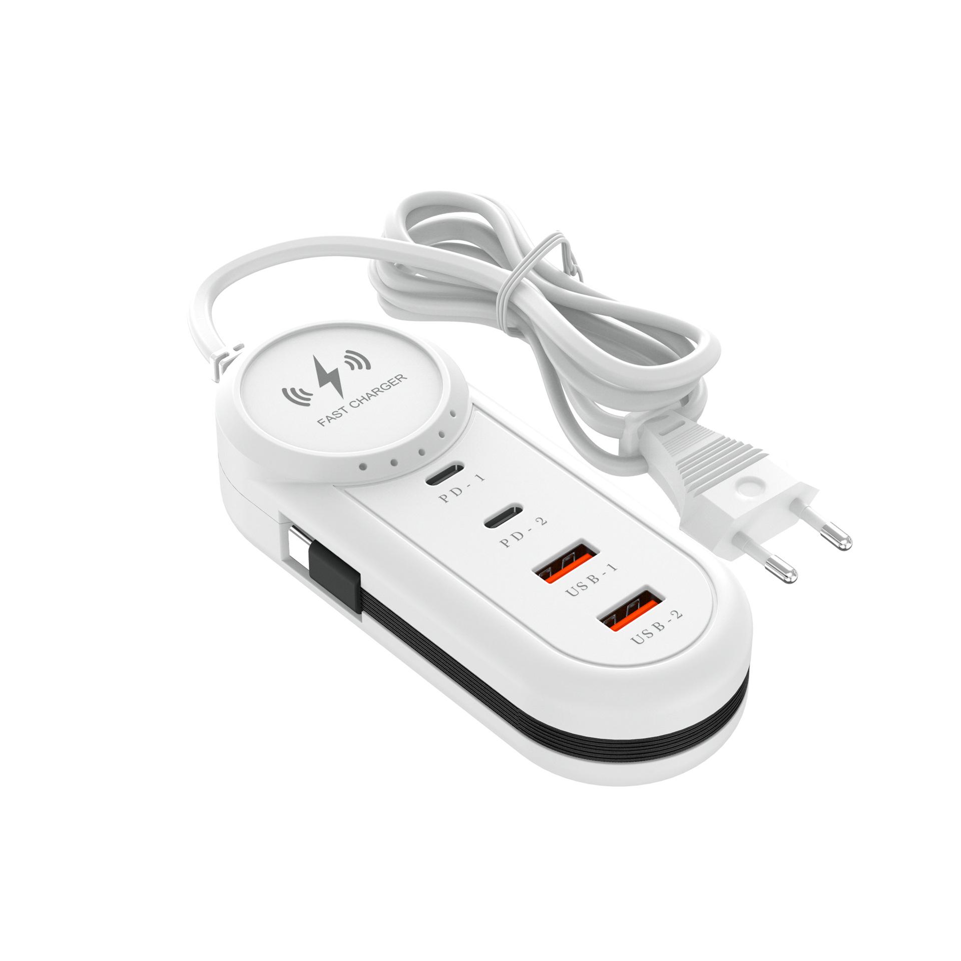 Multi-Port Android Charger with Dual USB & Type-C Power Strip
Multi-Port Android Charger with Dual USB & Type-C Power Strip