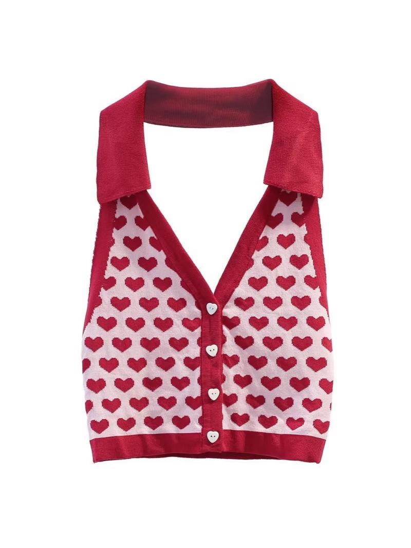 Red Heart Print Halter Tank Top for Women with Large Bust - Summer Style, Versatile as Inner or Outer Wear. One Size
Red Heart Print Halter Tank Top for Women with Large Bust - Summer Style, Versatile as Inner or Outer Wear. One Size