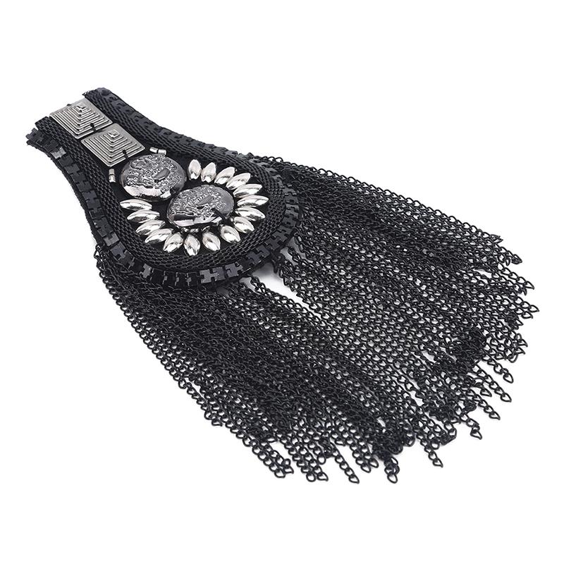 British Style Handmade Shoulder Jewelry Tassel Rhinestones Epaulettes Clothing Accessories Brooch Epaulet Shoulder Brooches чёрный
British Style Handmade Shoulder Jewelry Tassel Rhinestones Epaulettes Clothing Accessories Brooch Epaulet Shoulder Brooches чёрный