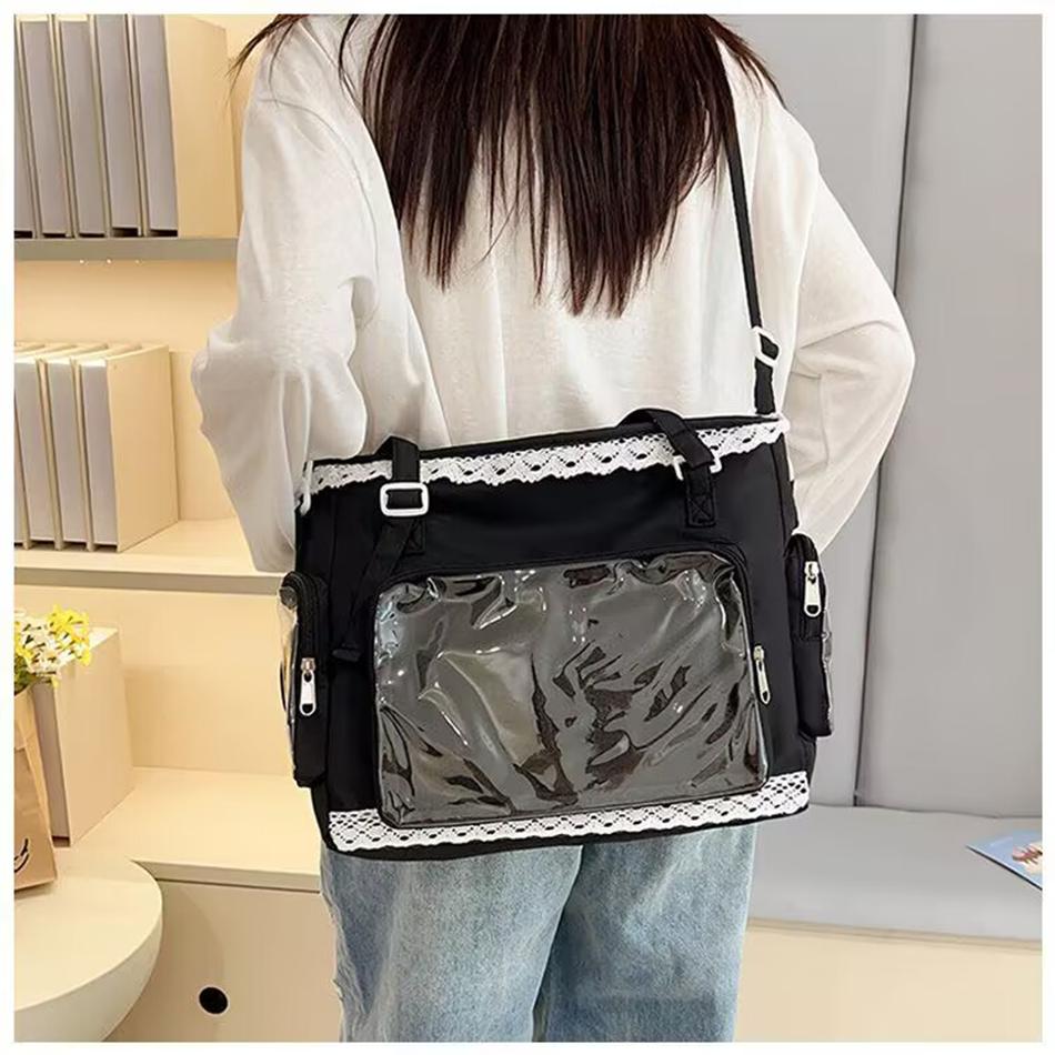 Ballet Girls Large Capacity Kawaii Itabag Japanese Transparent Jk Shoulder Crossbody Bags Gift For Friends Teenage School Bags
Ballet Girls Large Capacity Kawaii Itabag Japanese Transparent Jk Shoulder Crossbody Bags Gift For Friends Teenage School Bags
