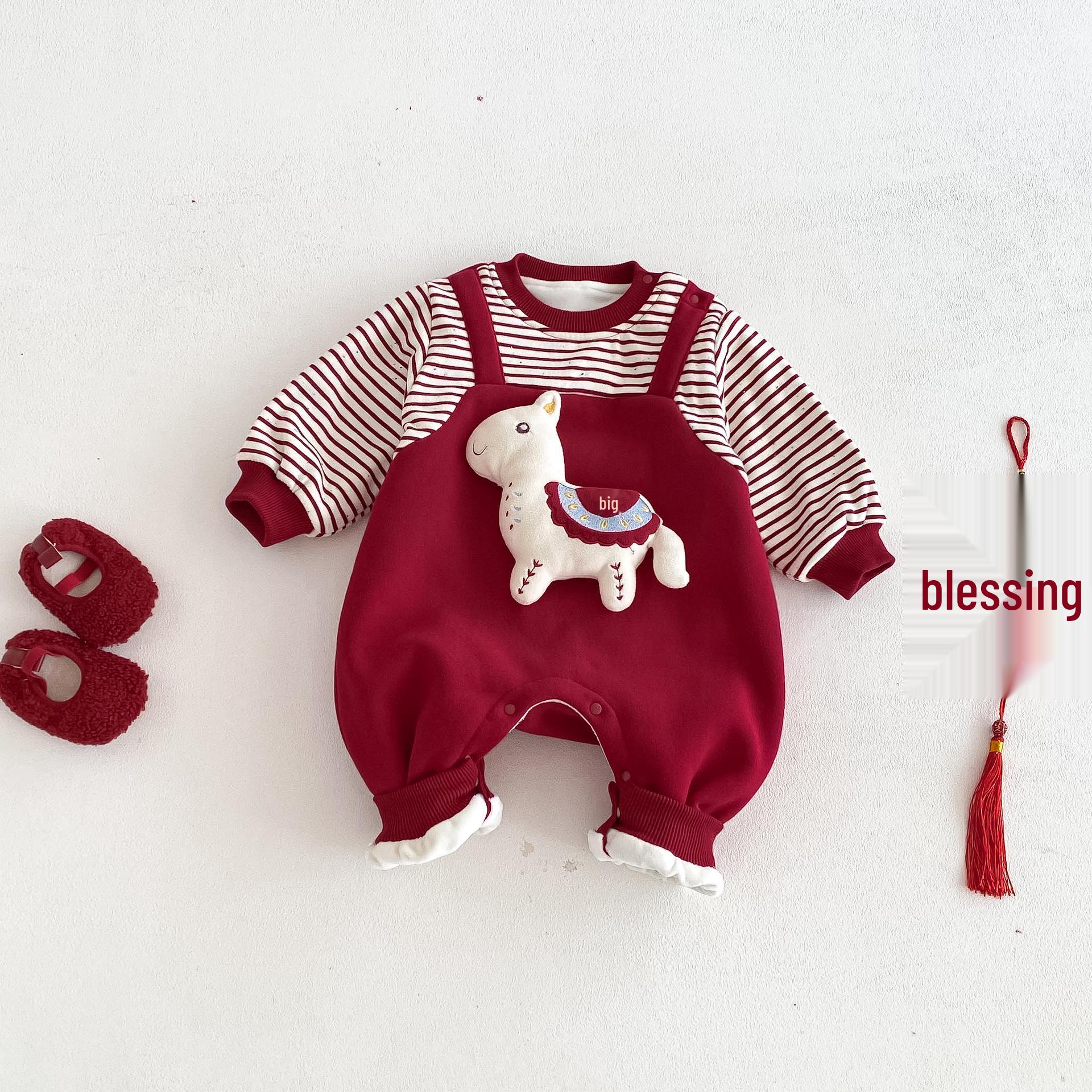 Baby Little Pony 2025 Girls Patchwork Fleece Jumpsuit - Newborn Chinese New Year Outfit 90 китайська червоний колір
Baby Little Pony 2025 Girls Patchwork Fleece Jumpsuit - Newborn Chinese New Year Outfit 90 китайська червоний колір