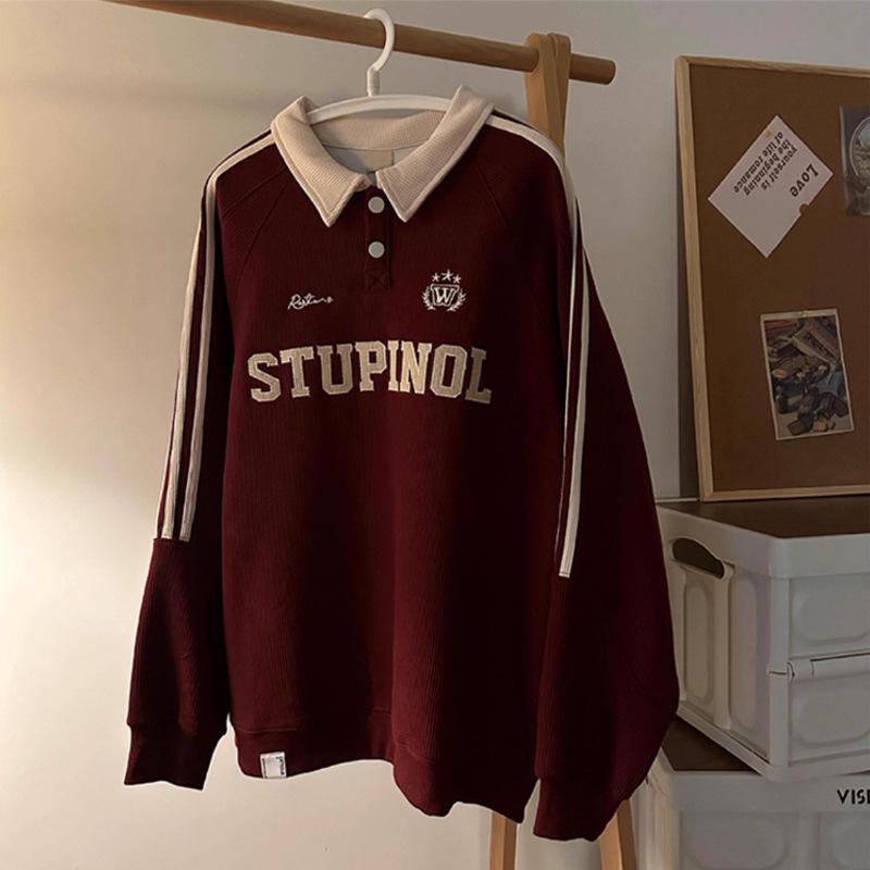 Men s Polo Sweatshirt - 2025 Spring/Autumn, Hong Kong Style Loose Fit, Retro American College Long-Sleeve Top M (up to 100 lbs)
Men s Polo Sweatshirt - 2025 Spring/Autumn, Hong Kong Style Loose Fit, Retro American College Long-Sleeve Top M (up to 100 lbs)