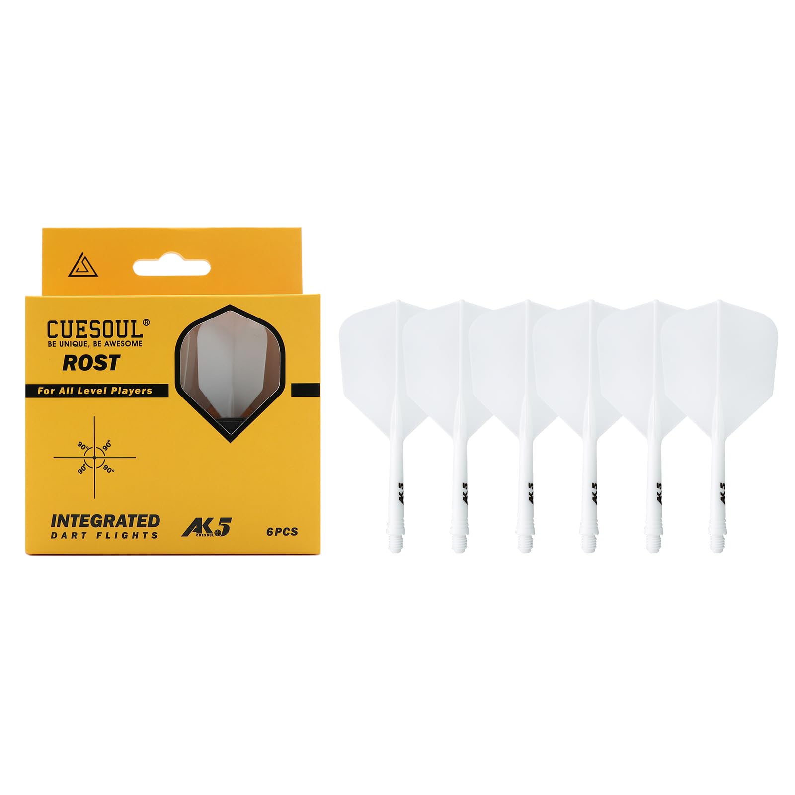 CUESOUL ROST Series Integrated Big Wing Medium Set of 6 White Shaft, Flight, Shape, Size, (2-CSAK-58YS)
CUESOUL ROST Series Integrated Big Wing Medium Set of 6 White Shaft, Flight, Shape, Size, (2-CSAK-58YS)