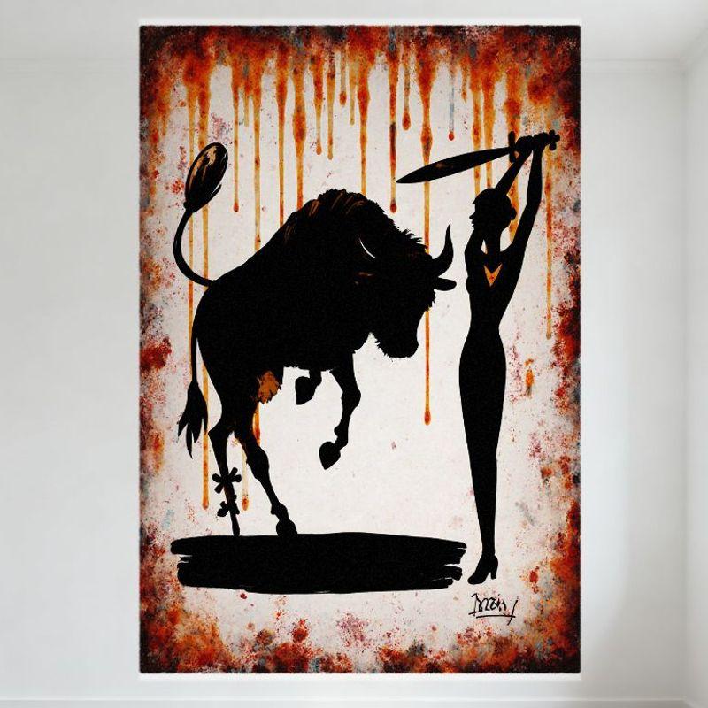 Bull & Warrior Woman Artistic Metal Sign Rust Orange Accent Tin Poster for Bar Home Decor Vintage Wall Art 8x12 Inch 20x30cm(7.8x11.8inch)
Bull & Warrior Woman Artistic Metal Sign Rust Orange Accent Tin Poster for Bar Home Decor Vintage Wall Art 8x12 Inch 20x30cm(7.8x11.8inch)