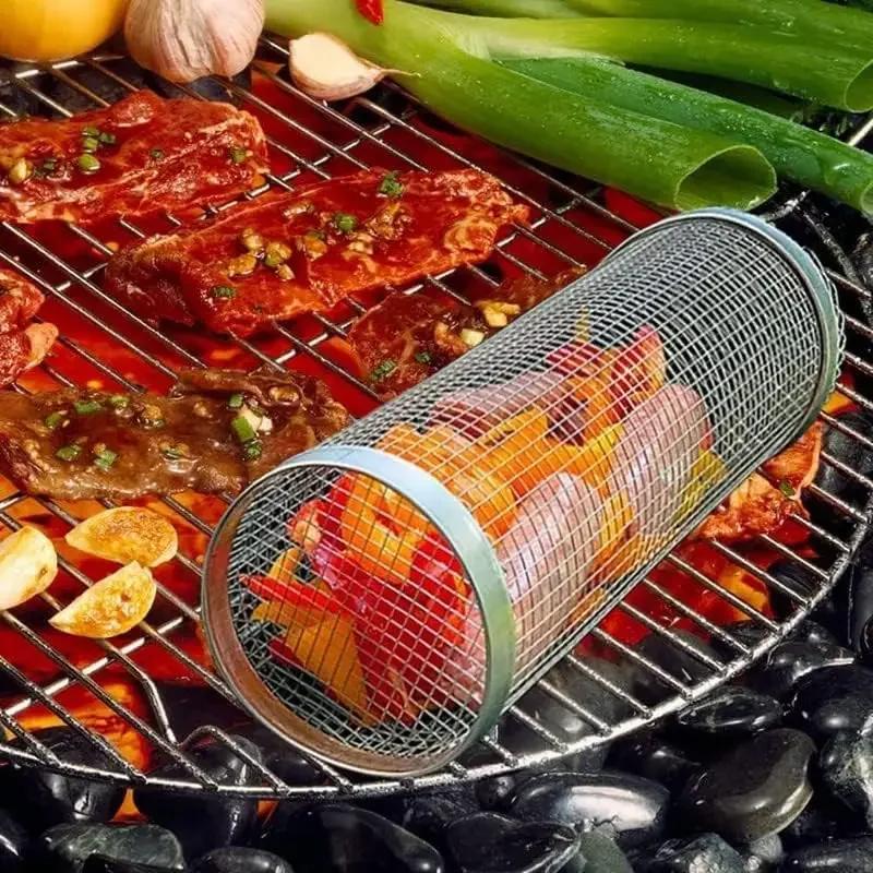 BBQ Grill Delicious Veggies Fish and More with This Portable BBQ Rolling Grill Basket Barbecue Grill Accesories Barbecue Tools
BBQ Grill Delicious Veggies Fish and More with This Portable BBQ Rolling Grill Basket Barbecue Grill Accesories Barbecue Tools