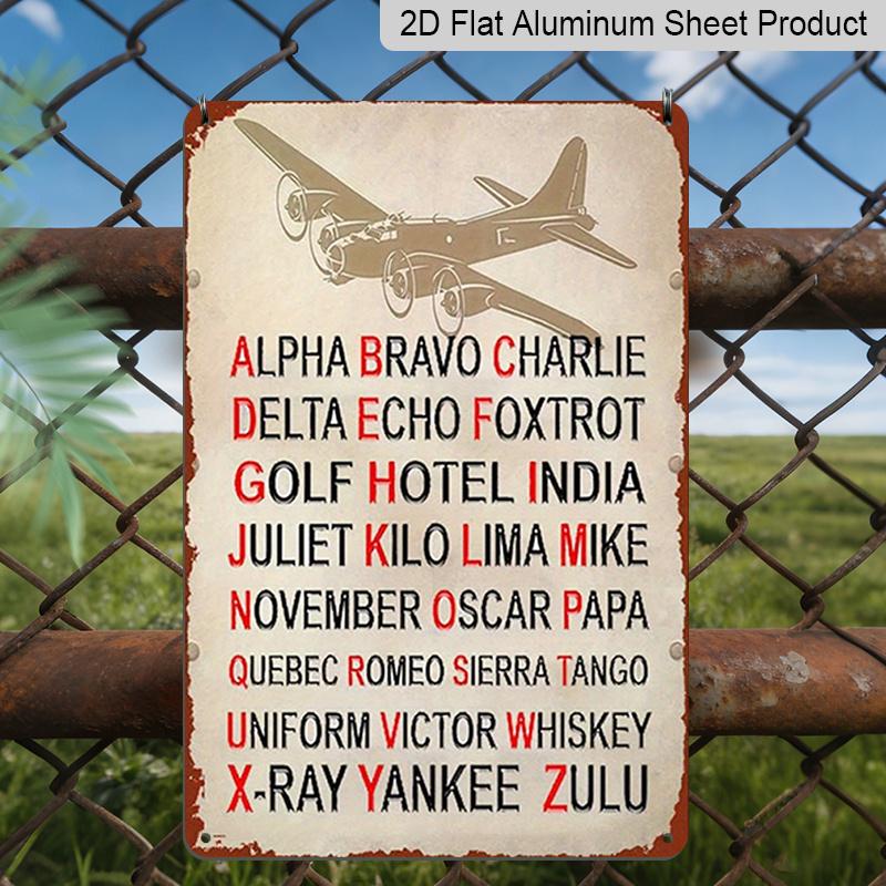 2D Flat, 1pc Vintage Aviation Alphabet Phonetic Chart Aluminum Sign - 7.87*11.8 Inch Training Wall Art with Alpha Bravo Charlie Delta Echo Foxtrot 20*30cm
2D Flat, 1pc Vintage Aviation Alphabet Phonetic Chart Aluminum Sign - 7.87*11.8 Inch Training Wall Art with Alpha Bravo Charlie Delta Echo Foxtrot 20*30cm