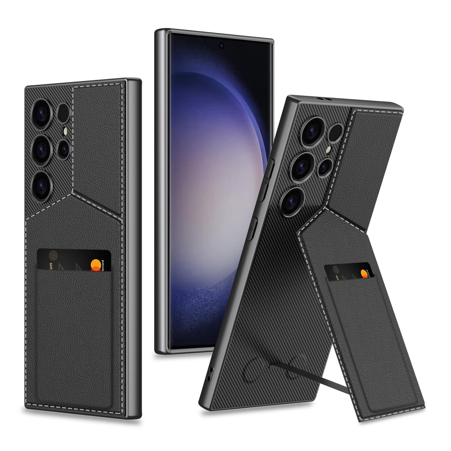 GKK For Samsung Galaxy S24 Ultra Phone Case Rotatable Card Holder Kickstand PC+PU Mobile Case Titanium Black
GKK For Samsung Galaxy S24 Ultra Phone Case Rotatable Card Holder Kickstand PC+PU Mobile Case Titanium Black