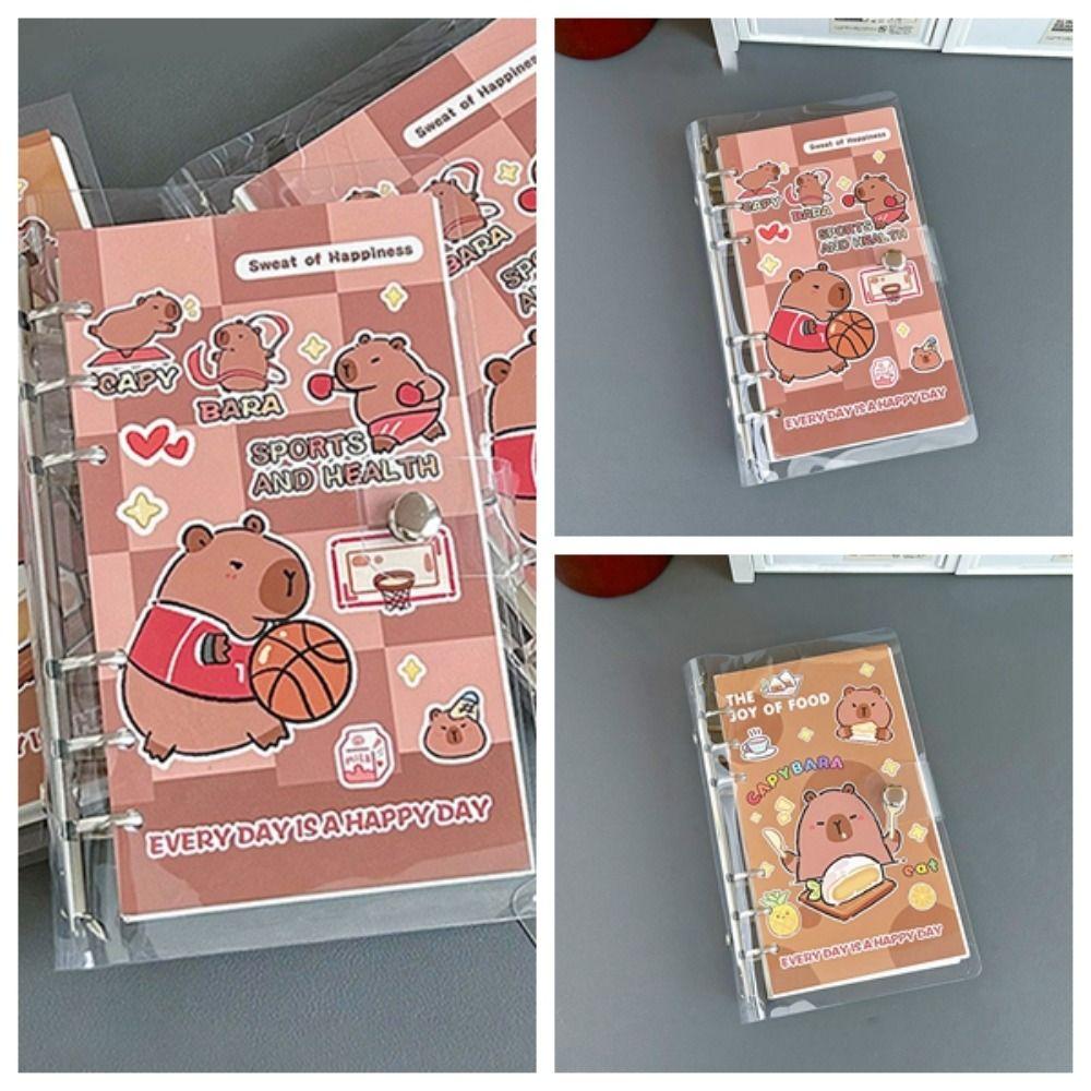 6 Holes Capybara Loose-leaf Book Cute Coil Notebook Durable Small Notepad School style 2
6 Holes Capybara Loose-leaf Book Cute Coil Notebook Durable Small Notepad School style 2