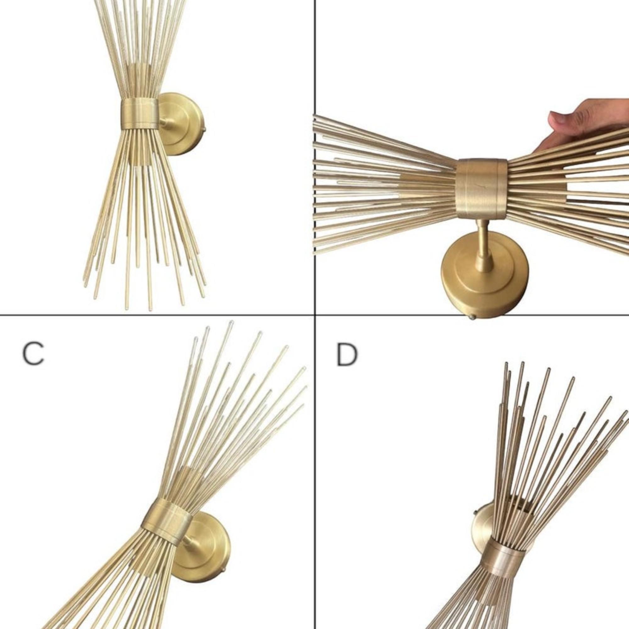 1950 Mid Century Brass Sputnik Skyla Настенный светильник Бра Лампы Освещение Бра
1950 Mid Century Brass Sputnik Skyla Настенный светильник Бра Лампы Освещение Бра