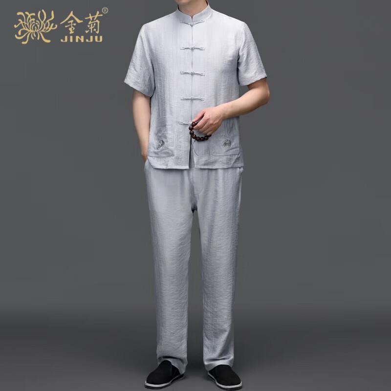 Jinjuju Men s Chinese Style Ice Silk Short Sleeve Tang Suit Set 175/40
Jinjuju Men s Chinese Style Ice Silk Short Sleeve Tang Suit Set 175/40