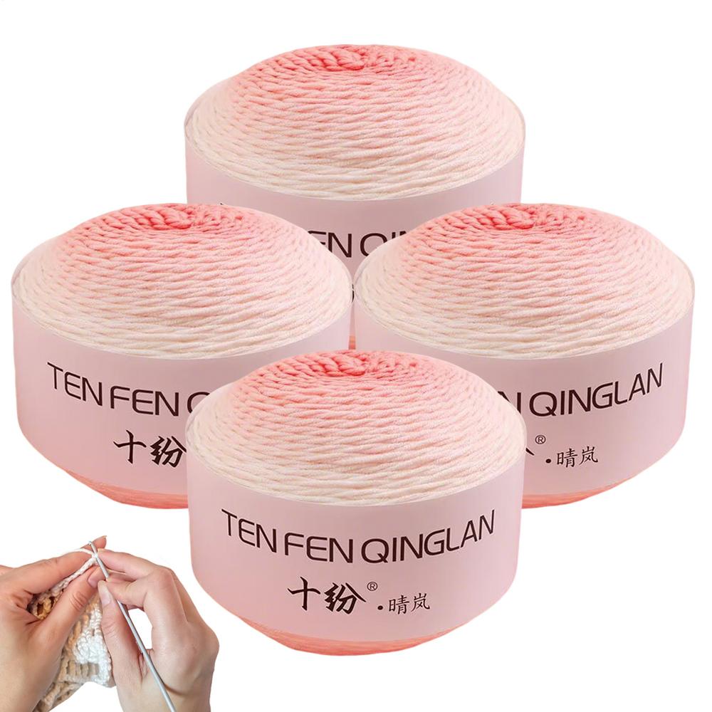 Yarn For Crocheting 4 Pieces Gradient Cord Soft Yarn For Hobbyists Quilting Projects Embroidery Work Fabric Repair Scarf Making
Yarn For Crocheting 4 Pieces Gradient Cord Soft Yarn For Hobbyists Quilting Projects Embroidery Work Fabric Repair Scarf Making