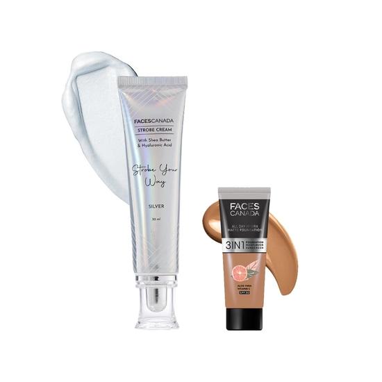 FACESCANADA Celeb Glow Kit | Серебряный строб-крем (30мл) + Мини-тональная основа Warm Sand All Day Hydra Matte (15мл)
FACESCANADA Celeb Glow Kit | Серебряный строб-крем (30мл) + Мини-тональная основа Warm Sand All Day Hydra Matte (15мл)