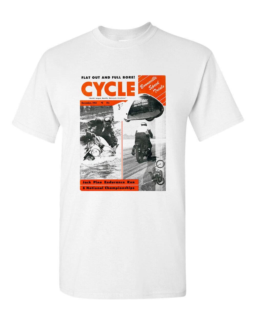 Motorcycle Tee T Shirt White 100% Cotton Vtg Art Cycle November 1953 Retro 4XL
Motorcycle Tee T Shirt White 100% Cotton Vtg Art Cycle November 1953 Retro 4XL