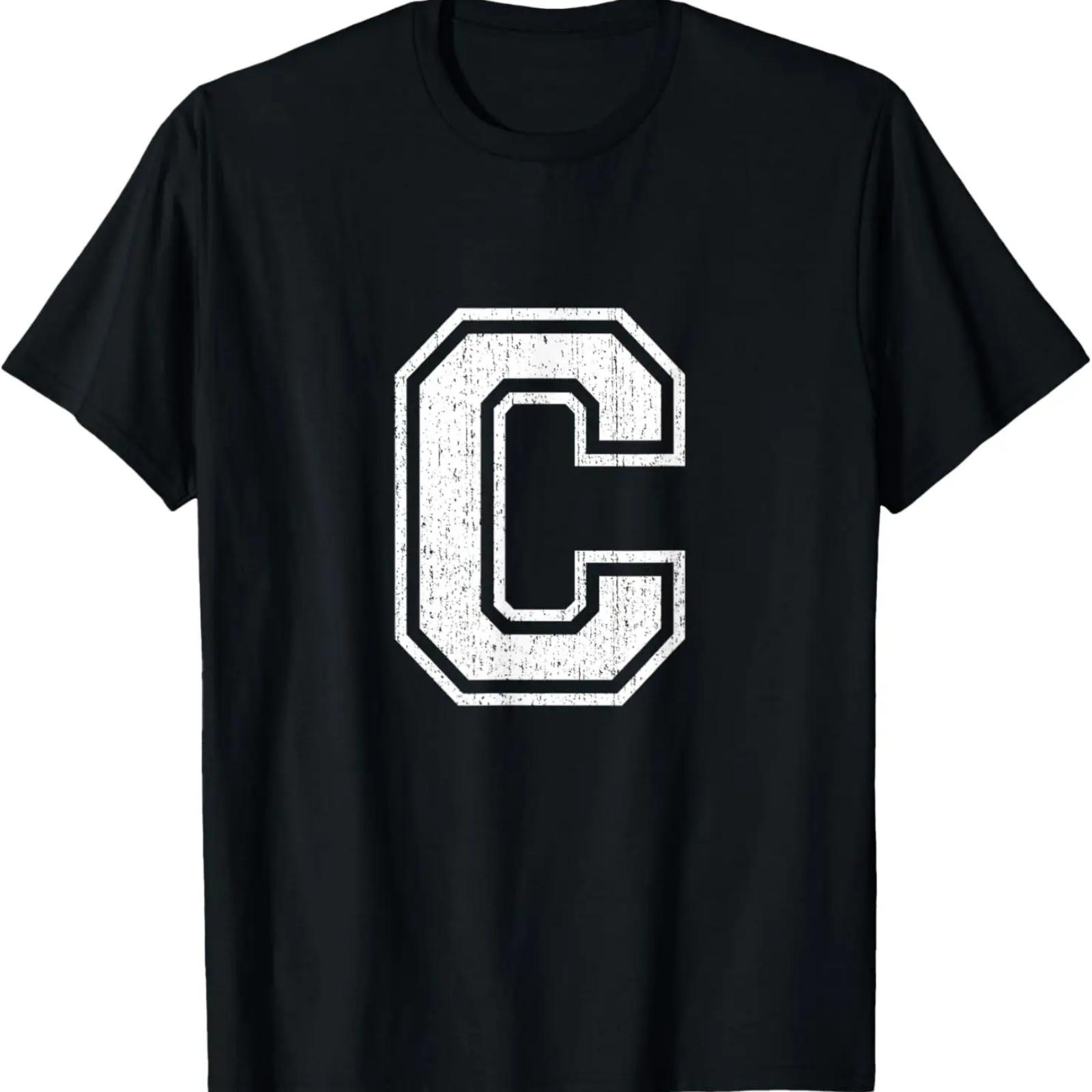 Футболка с буквой C, заглавная буква, университетская, состаренная, с монограммой XXXXXL чёрный
Футболка с буквой C, заглавная буква, университетская, состаренная, с монограммой XXXXXL чёрный