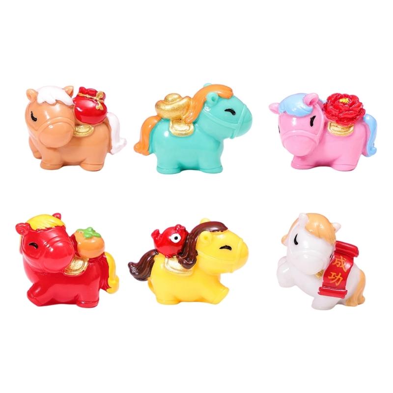 6 Piece Chinese Zodiacs Horse Miniature Figurine Resins Craft Desk Decors Ornaments for Home Office New Year Celebration 1
6 Piece Chinese Zodiacs Horse Miniature Figurine Resins Craft Desk Decors Ornaments for Home Office New Year Celebration 1