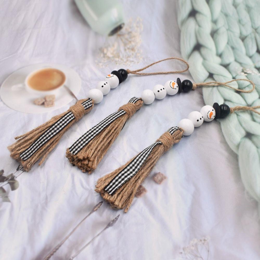 Wood Hanging Bead Tassel Round Xmas Tree Pendant Handmade Christmas Snowman Wooden Bead DIY
Wood Hanging Bead Tassel Round Xmas Tree Pendant Handmade Christmas Snowman Wooden Bead DIY