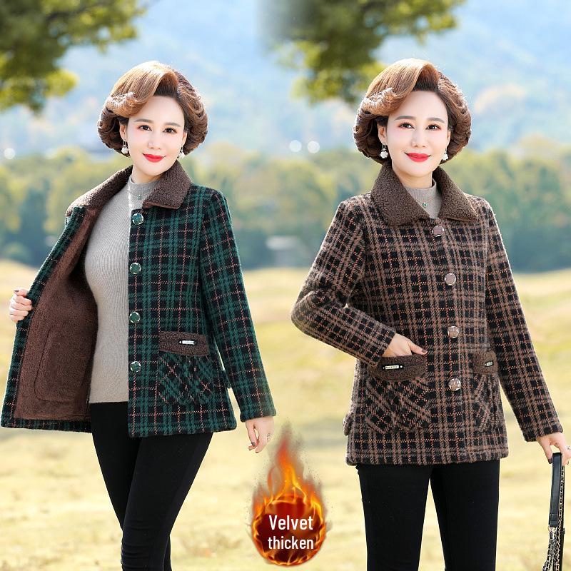Elegant Mink Velvet Plaid Coat for Middle-aged and Elderly - Thick, Fashionable Autumn/Winter Wear. XL 85-100 lbs
Elegant Mink Velvet Plaid Coat for Middle-aged and Elderly - Thick, Fashionable Autumn/Winter Wear. XL 85-100 lbs