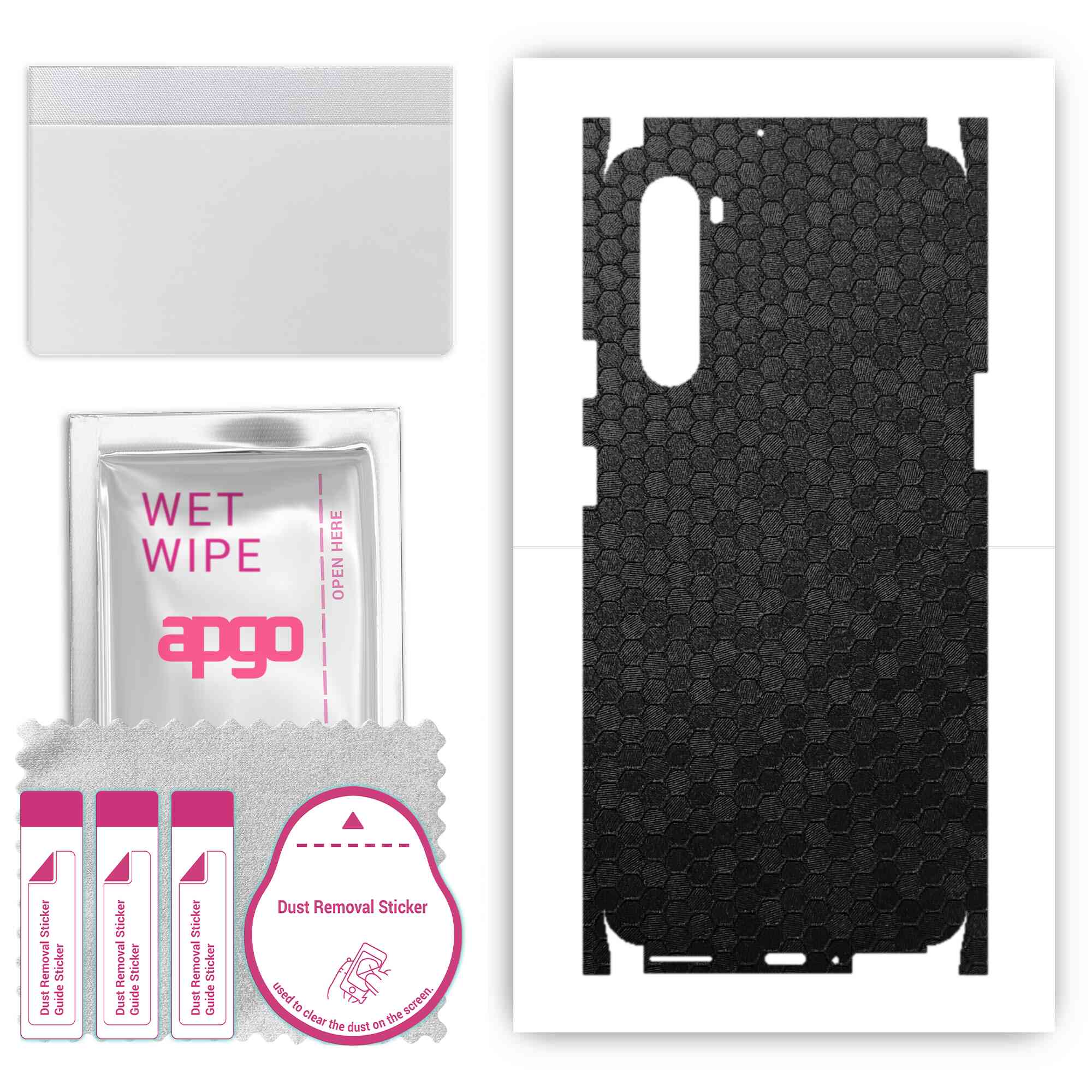 apgo Protective Skin Sticker for the back+sides compatible with OnePlus Nord, Full Wrap Film, Foil, Vinyl - Pattern Black Honeycomb
apgo Protective Skin Sticker for the back+sides compatible with OnePlus Nord, Full Wrap Film, Foil, Vinyl - Pattern Black Honeycomb