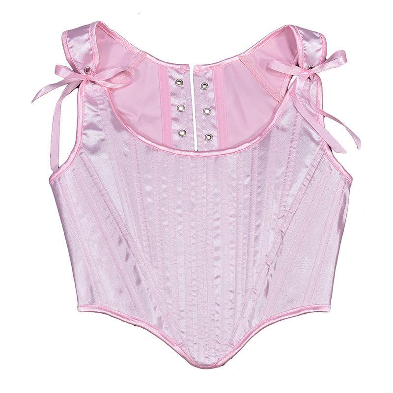 Satin Lace-Up Corset Tank: Sexy Slim Fit Fishbone Camisole M
Satin Lace-Up Corset Tank: Sexy Slim Fit Fishbone Camisole M