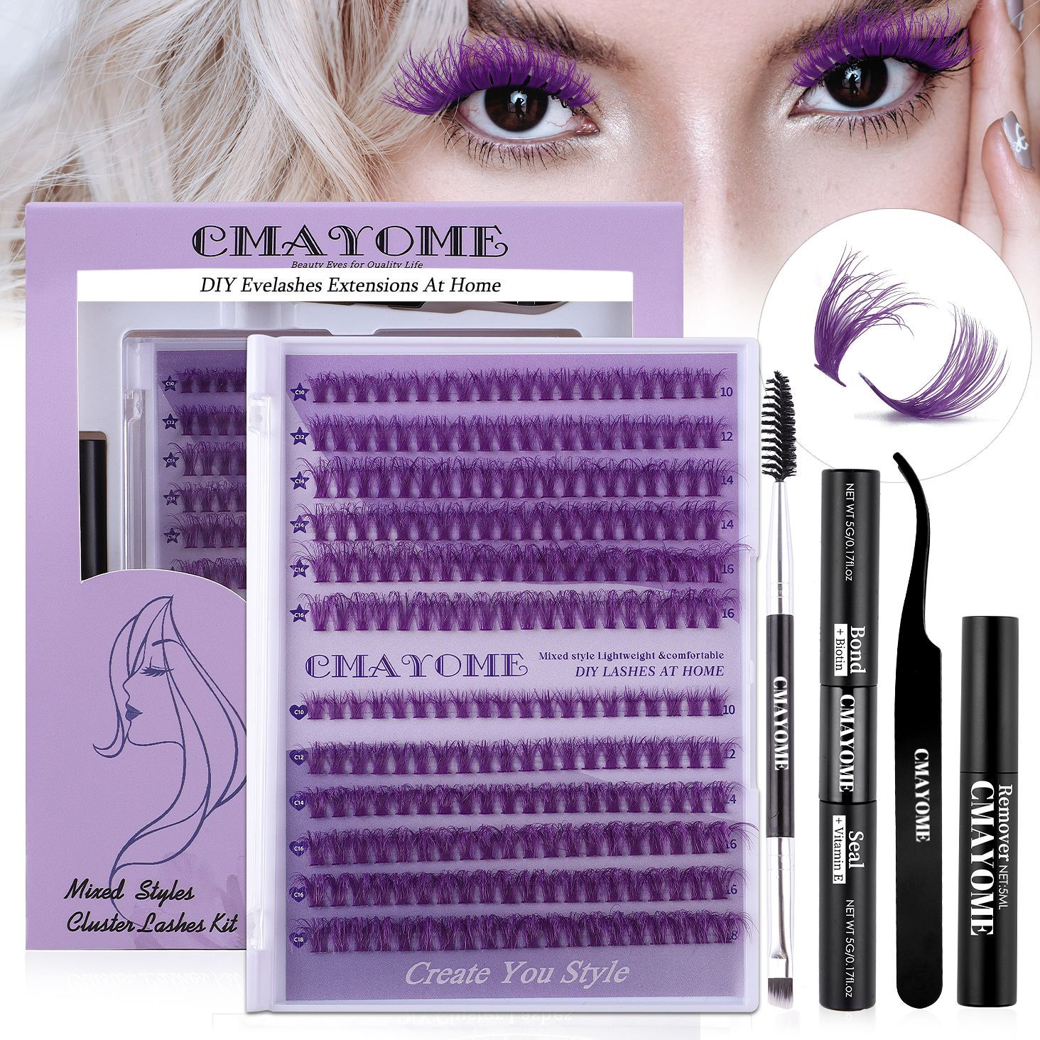 D Song Color Single Cluster False Eyelashes Glue Set DIY Segmented Natural Thick Eyelashes
D Song Color Single Cluster False Eyelashes Glue Set DIY Segmented Natural Thick Eyelashes