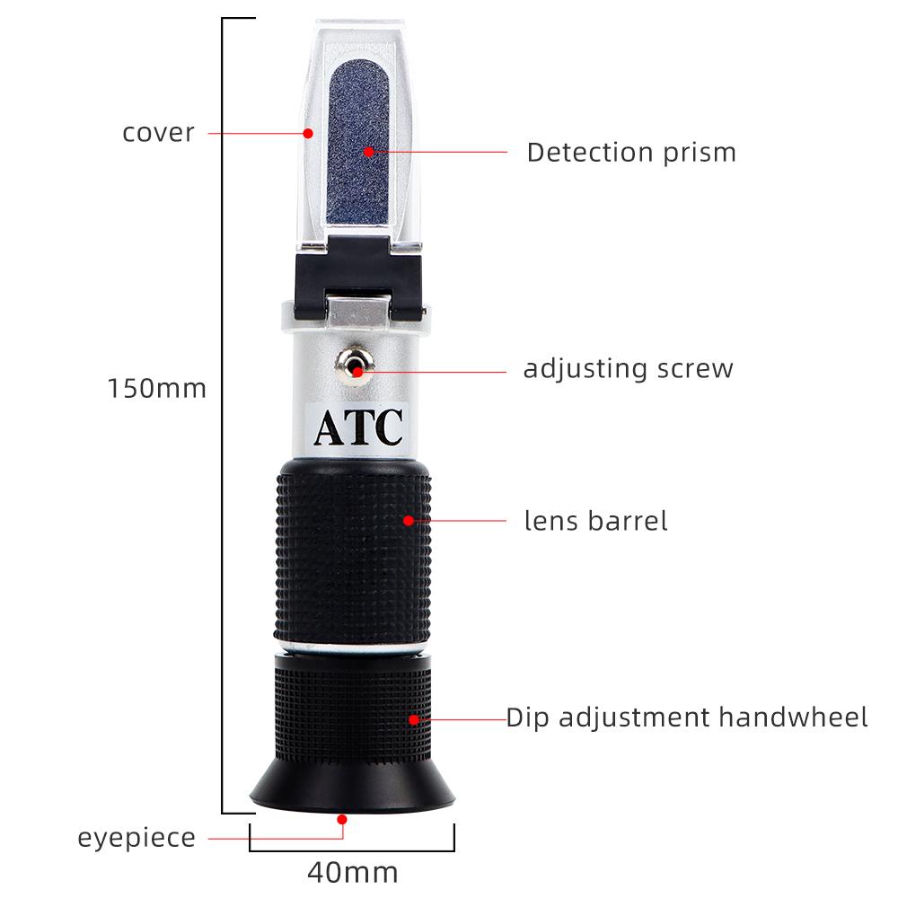 Handheld Sugar Refractometer 0~50% Sugar Content Tester Brix Refractometer ATC Sugar Concentration Meter for Beverages Fruits
Handheld Sugar Refractometer 0~50% Sugar Content Tester Brix Refractometer ATC Sugar Concentration Meter for Beverages Fruits