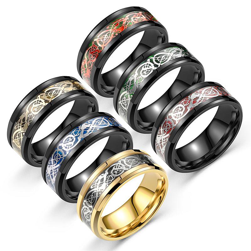 Dragon Pattern Titanium Steel Men s Fashion Ring - European & American Style Couple Jewelry Size 6
Dragon Pattern Titanium Steel Men s Fashion Ring - European & American Style Couple Jewelry Size 6