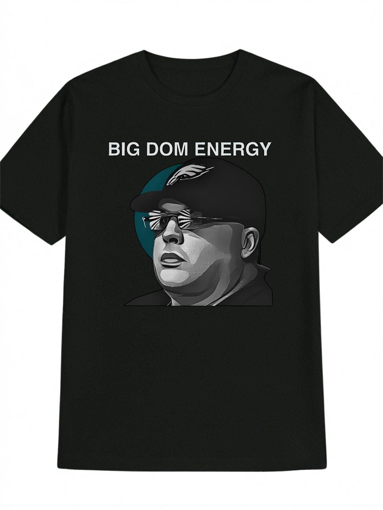 Casual Black T-shirt with White Eagle & BIG DOM ENERGY Print - Round Neck XXXXL
Casual Black T-shirt with White Eagle & BIG DOM ENERGY Print - Round Neck XXXXL