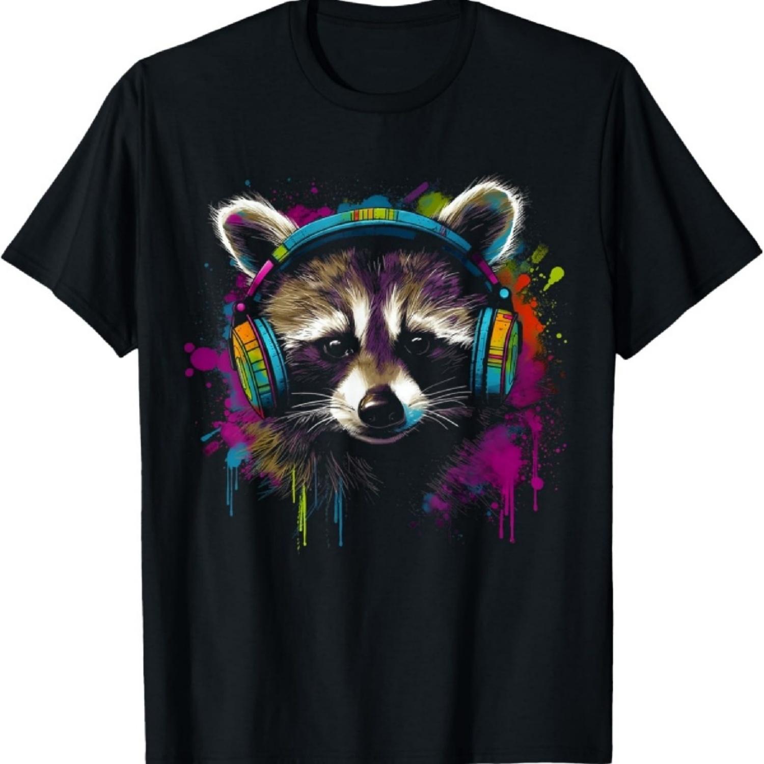 Музыкальные наушники с енотом Красочный мотив животного Арт Футболка с енотом XXXXXL чёрный
Музыкальные наушники с енотом Красочный мотив животного Арт Футболка с енотом XXXXXL чёрный