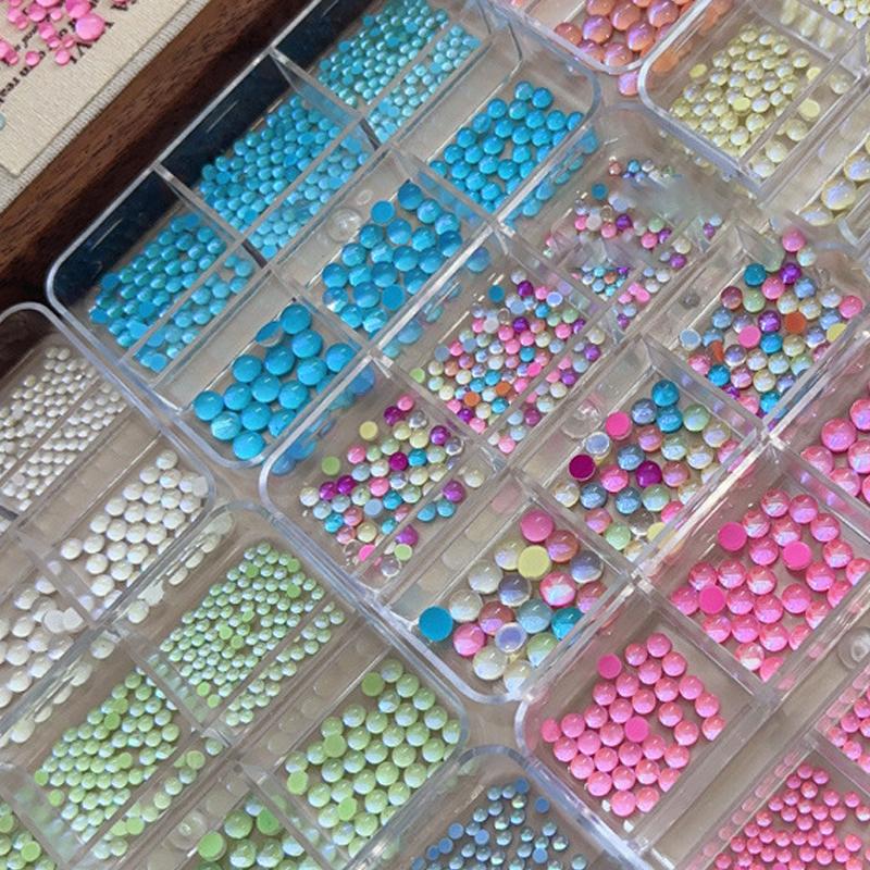 Colorful Mermaid Bubble Bead Half Round Flat Bottom Shiny Aurora Size Mixed Candy Color Nail Art Accessories Decoration Manicure
Colorful Mermaid Bubble Bead Half Round Flat Bottom Shiny Aurora Size Mixed Candy Color Nail Art Accessories Decoration Manicure