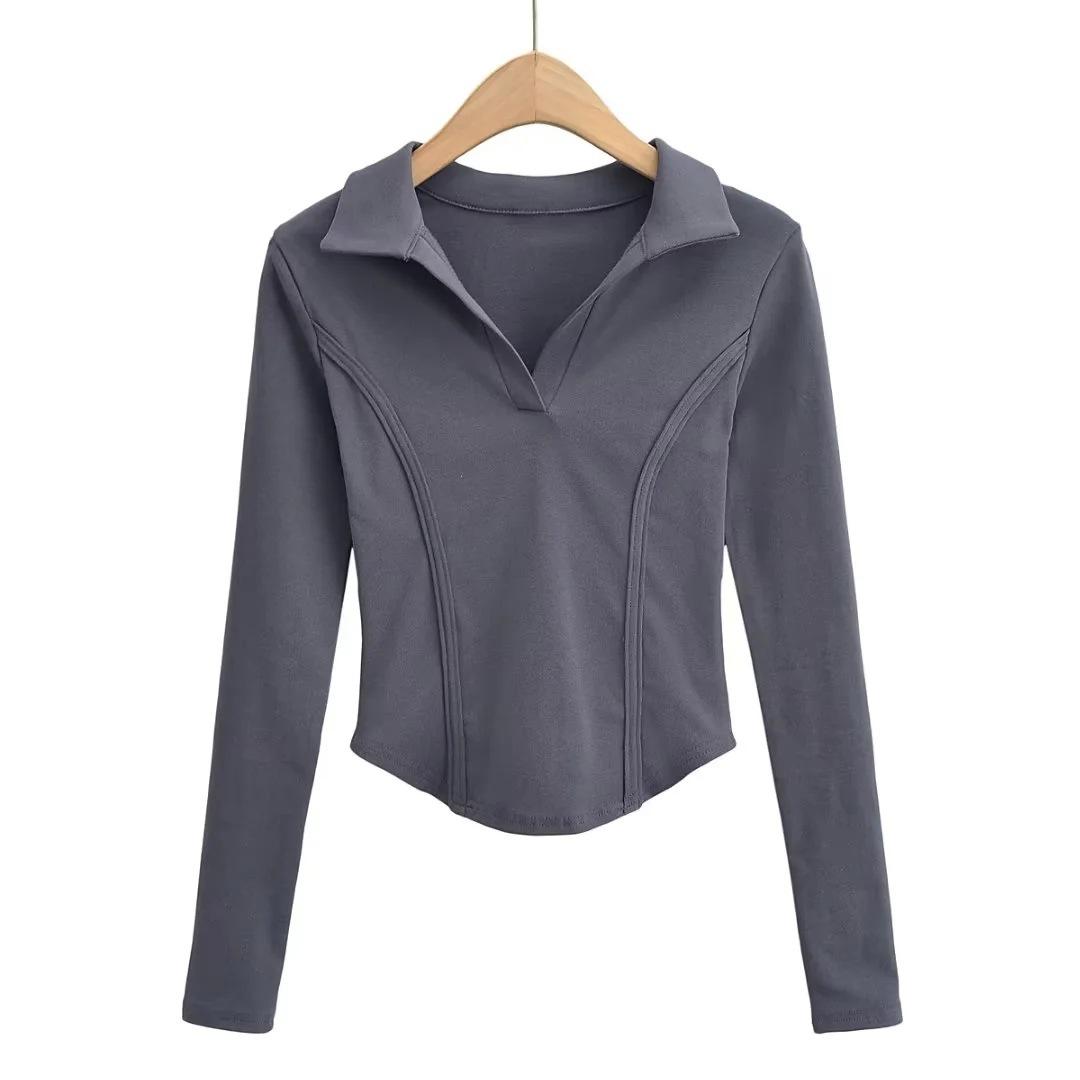New T-shirt Fashion Style POLO Collar Slim Fit Long Sleeve Lapel Short Sleeve Splicing Single Color Bottoming Shirt Breathable Fabric S серый
New T-shirt Fashion Style POLO Collar Slim Fit Long Sleeve Lapel Short Sleeve Splicing Single Color Bottoming Shirt Breathable Fabric S серый