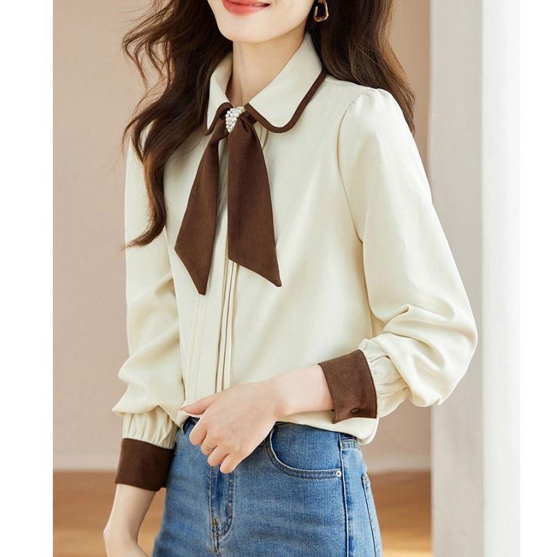 Women s Red French Doll Collar Tie Shirt - 2025 Autumn/Winter Long Sleeve Versatile Top M
Women s Red French Doll Collar Tie Shirt - 2025 Autumn/Winter Long Sleeve Versatile Top M