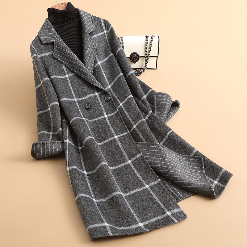 Новое женское шерстяное пальто в клетку «тысяча птиц», новая осенняя двусторонняя шерсть, свободное и тонкое повседневное пальто L recommends 118-63 kg
Новое женское шерстяное пальто в клетку «тысяча птиц», новая осенняя двусторонняя шерсть, свободное и тонкое повседневное пальто L recommends 118-63 kg