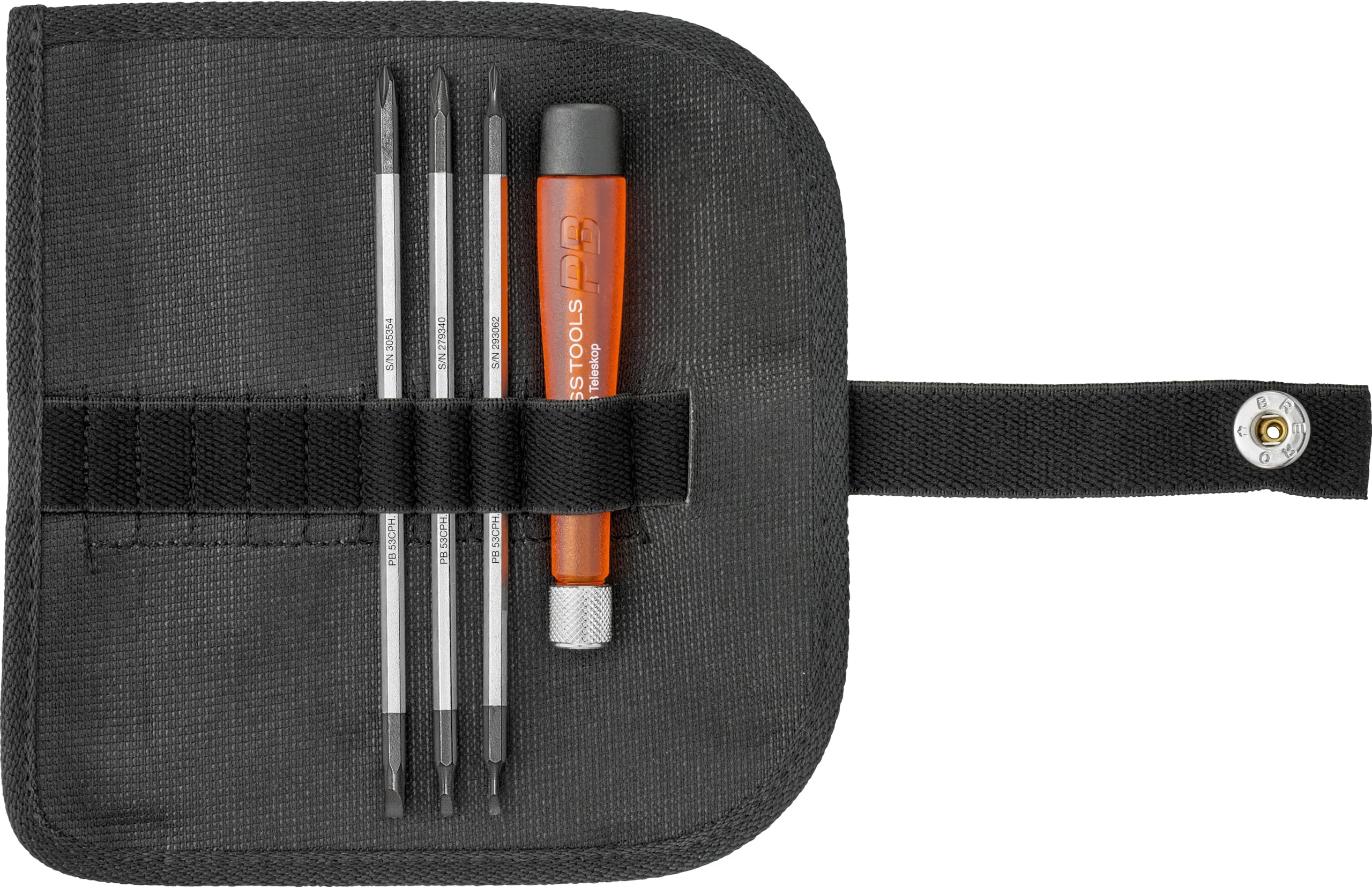 PB Swiss Tools 510.CBB 3-Blade Interchangeable Precision Screwdriver Set with Roll-Up Case, Phillips & Flathead #00, #0, and #1 Blades
PB Swiss Tools 510.CBB 3-Blade Interchangeable Precision Screwdriver Set with Roll-Up Case, Phillips & Flathead #00, #0, and #1 Blades