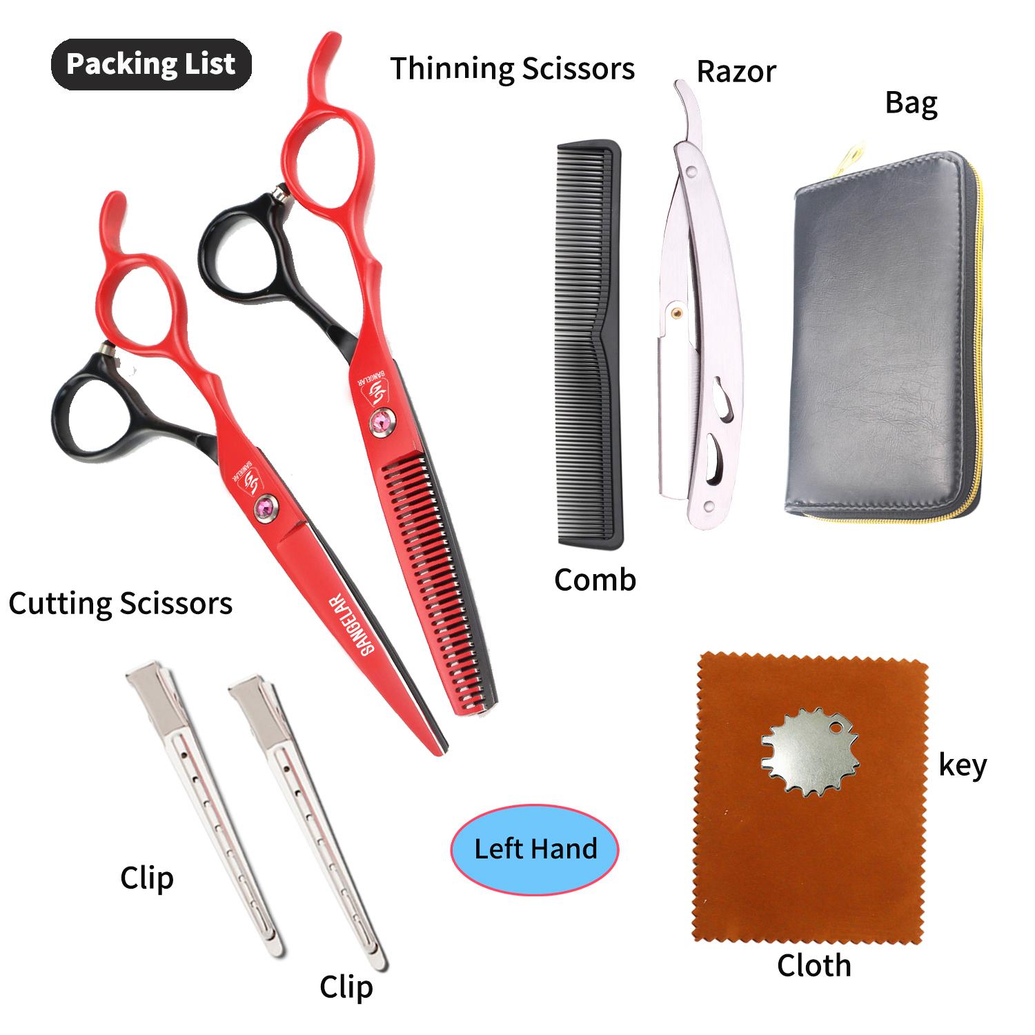 Sangelar 6 дюймов профессиональные ножницы для левой руки для левой руки японские стальные ножницы для стрижки волос обычные и филировочные для парикмахеров и салонов 6in Set красный
Sangelar 6 дюймов профессиональные ножницы для левой руки для левой руки японские стальные ножницы для стрижки волос обычные и филировочные для парикмахеров и салонов 6in Set красный