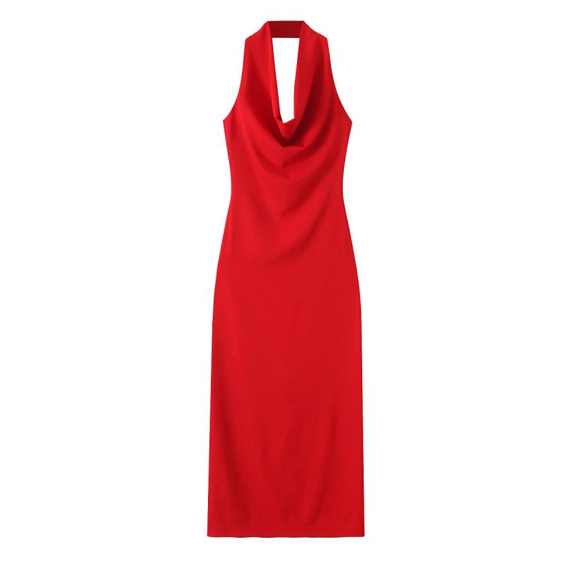 European and American Style Red Halter Neck Midi Dress for Women - Autumn Collection Extra Small
European and American Style Red Halter Neck Midi Dress for Women - Autumn Collection Extra Small