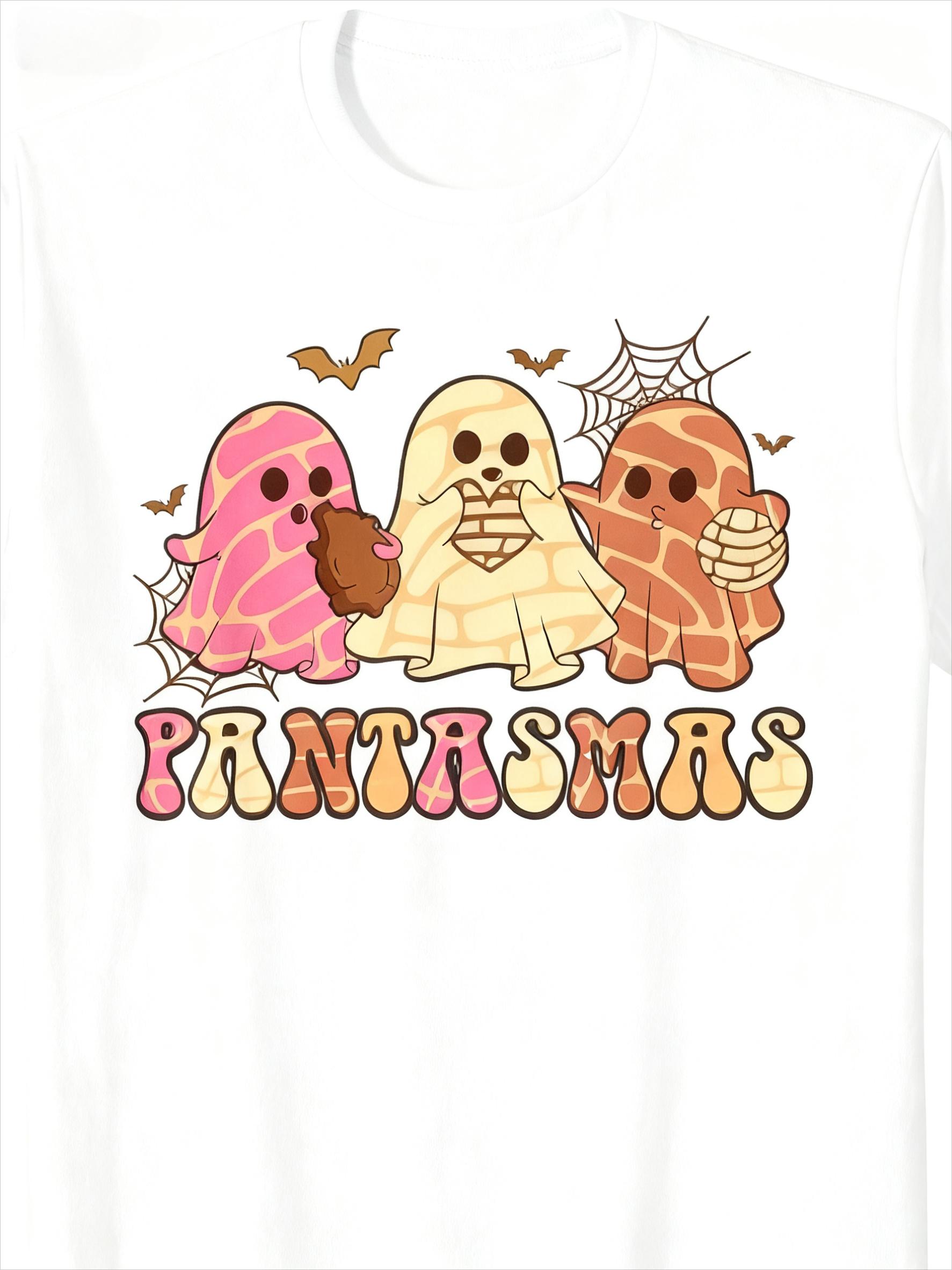 Funny Halloween Mexican T-Shirt - Featuring A Ghost and Calavera (Sugar Skull) Design with Bats and Pumpkins, This Black Casual S
Funny Halloween Mexican T-Shirt - Featuring A Ghost and Calavera (Sugar Skull) Design with Bats and Pumpkins, This Black Casual S